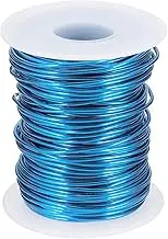 uxcell 16 Gauge / 1.5mm Anodized Aluminum Wire for Jewelry Craft Making, 100 Feet Bendable Flexible Wire for DIY Home Decor Gardening Sculpture, Blue