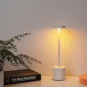 Shenzhi Tech LED Table Lamp, USB Rechargeable, Touch Control, 3-Colour Dimmable Night Light (White)