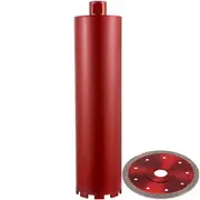 VEVOR Diamond Core Drill, 4"/101mm Diameter Core Drill Bit, 14"/355mm Concrete Core Drill Bit, 5/8"-11 Thread Core Bit, Dry/Wet Drill Core Bits with a