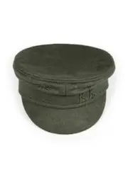 Green Wool Baker Boy Hat