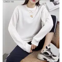 在飛比找蝦皮購物優惠-Nike 耐吉女士 加絨 衛衣 白色 金線項鏈 CZ4023