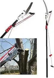 Extendable Tree Pole Pruner, Telescopic Pole Saw Extendable Telescopic Landscaping Pole Saw Tree Saw Long Reach Pole Pruning Saw for Sawing and Shearing-24FT