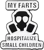 My Farts Hospitalise Small Children Pin Badge, One Size, Metal