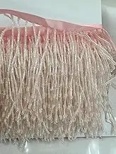5 Yards 10cm Fringes Glass Bead Fringe Trim Tassels Sewing Articles for Clothes