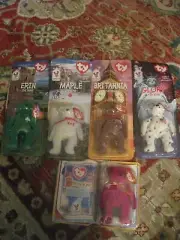 Ty Beanie Babies Mcdonald's Glory the Bear, Erin, Brittannia, Maple, Millenium
