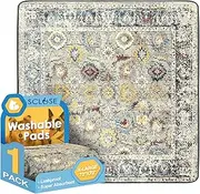 SCLOSE Washable Pee Pads for Dogs Extra Large, 72" x 72" Reusable Puppy Pads, Super Absorbent Dog Pads, Leakproof, Waterproof Bed Mattress, Whelping Pads, Dog Playpen Mat, Dog Crate Pad, Vintage
