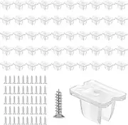 50Pcs Rope Light Clips for Outside, Led Strip Light Holder Mounting Clips Fixing Clamps Holder with 50 Screws for 5mm to 6mm LED Strip Lighting
