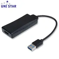 在飛比找PChome24h購物優惠-UNI STAR USB3.0轉HDMI+音效 黑