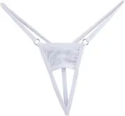 [FARZAH] Women Panties Female Underwear 3PCS/Set Knickers Lingerie Open Crotch Sexy Mini Underwear Panties Thongs Briefs(White)