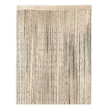SHASUXTING Door Curtain 100 x 200cm Plain Tassel Window Panel Retro Room Divider String Anti-mosquito Fly Insect Bug Screen Home Fringe Drapes for Birthday Wedding Holiday Party Decor