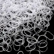 Hicarer Pack of 1000 Mini Rubber Bands Soft Elastic Bands for Kids Hair, Braids Hair, Wedding Hairstyle and More (Clear)