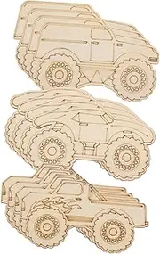 VILLFUL Unfinished Wooden Car Ornaments 12 Wood Slices for DIY Decor Parties Home