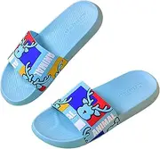 [YUYUBAOER] Unisex Parent-Child Elk Pattern Couple Slippers, Pool Beach Slide Bathroom Sandals for Adult and Kids, Anti-Slip Flip Flops House Shoes Haze Blue-41