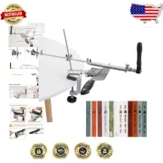 RX-008 Fixed-Angle Knife Sharpener System with 12 Whetstones and Safety Handle