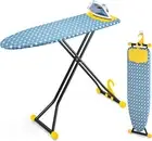 Foldable Compact Iron Board with Silicon Iron Mat and Wall Mount Hanger, 7 Heigh