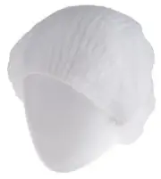 RS Pro CLEANROOM POLYESTER MOB CAPS 100Pcs Latex Free, White