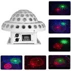Led Stage Strobe Laser Light DJ KTV Projector Disco Party 9 Colors DMX512 RGB