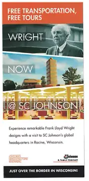 SC Johnson Racine Wisconsin Frank Lloyd Wright 2015 Brochure