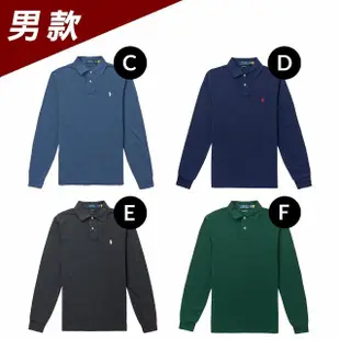 【RALPH LAUREN】RL POLO 經典小馬長袖POLO衫 上衣-男女組合(CUSTOM SLIM FIT/平輸品)