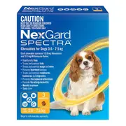 NexGard Spectra for Dogs Flea Tick & Worm Chew 3.6 - 7.5kg
