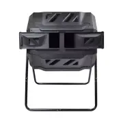 Dual Rotating Outdoor Garden Compost Bin Black 43 Gal Compost Bin from BPA