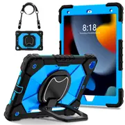 For iPad Air 4th Gen 10.9" Case Kids Heavy Duty Shockproof Cover - Blue - Black