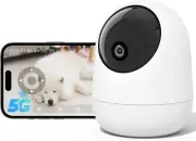 Rraycom Indoor Camera 5G&2.4G WiFi,2K Security Cameras for Home White