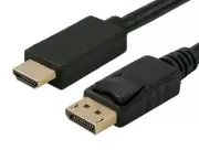 15ft Display Port DisplayPort DP to HDMI Converter Adapter Cable 4K 1080p PC New