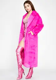 Socialite Status Faux Fur Coat