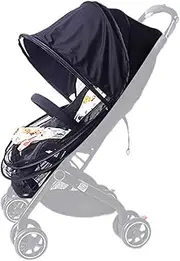 Car Seat Stroller, UPF50+ Canopy Extender with Full Coverage, Breathable Two-Way Zipper Bassinet Attachment, 32x30x1cm, Easy to Use, Portable for Prams Buggies Strollers Pushchairs