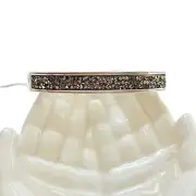 Brighton Crystal Rocks Silver & Metallic Crystal Slim Hinged Bangle Bracelet NWT