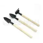 Mini Plant Garden Gardening Tools Set With Wooden Handle Tool Rake Shovel 26H