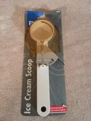 Ekco Ice Cream Scoop Spoon Dipper White Trigger Handle