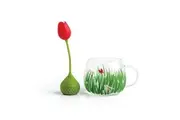 Ototo Tea Garden Themed Loose Leaf Tea Infuser Strainer And Glass Teacup Set