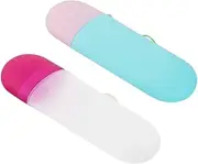 ULTECHNOVO Portable Toothbrush Case and Toothpaste Holder for Travel and Camping PP Storage Box with Adorable Pink and Light Blue Design for Daily Use and Business Trips