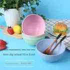 Nordic Colored Dinner Bowl Wheat Straw Cereal Bowls Kitchen Tableware