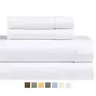 Luxury 1200 Thread Count Sheets 100% Cotton Solid Long Lasting Bed Sheet Set