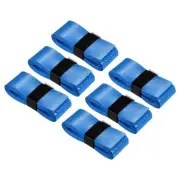 6Pcs Tennis Racket Grip Tape with Hole PU 43.3" Non-Slip Absorb Sweat Blue