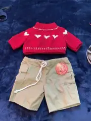 Build a bear clothes set Red Sweater and Pants with tag