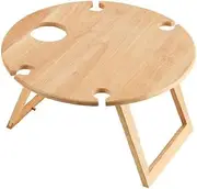 Stanley Rogers Round Travel Picnic Table, 25 cm Diameter, Beige
