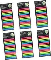 PLAFOPE 1800pcs Long Strip Index Tabs for Book Annotation Highlighter Stickers for Journals Notebooks