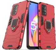 Case for Oppo A93 5G/A74 5G/A54 5G,Hybrid Heavy Duty Protection Shockproof Defender Kickstand Armor Case Cover,Red