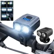 BIKIGHT Mini Bike Headlight 550lm Brightness Dual Distance Beam 5 Modes Lighting Type-C Rechargeable Battery Display Bik