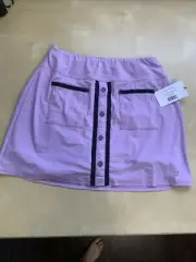 Foray Button Placket Purple Rose Womens Medium Golf Fashion Skort NEW NWT
