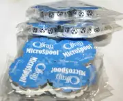4 Pack Offray Micro Spool Ribbon Soccer Ball 3/8" x 6' (24 feet total)