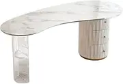 Workstations Light Luxury Office Desk Pc Table Acrylic Workbench Rock Plate Designer Desk Beauty Salon Consulting Table Suspension Office Desk(160 * 70 * 75cm)