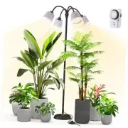 Grow Light with Stand, 3500K Grow Light Lamp with Auto On/Off Timer White