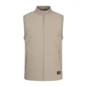Genuine PING Mens Woven Mix Punching Knit Zip-Up Knit Vest