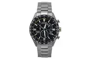 Citizen Radio Controlled Chronograph Super Titanium Black Dial Eco-Drive CB5947-80E 100M Men's Watch