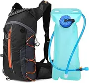 Foldable Cycling Backpack Lightweight Sports Bike Riding HYD Ion Pack Backpack with 2L Water Bladder Orange with Bladder